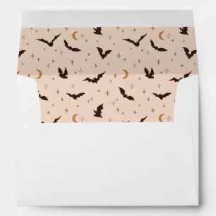 Boho Bats and Stars Halloween Pattern Envelope
