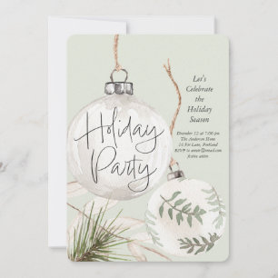 Boho Baubles Holiday Party Card