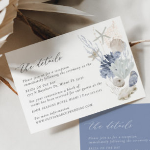 Boho Beach Elegant Wedding Details Carte de clôtur