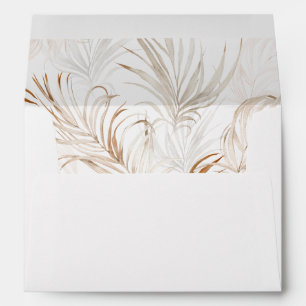 Boho Beach Enveloppe Feuille Tropical Beige