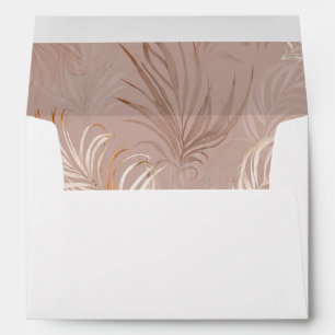 Boho Beach Enveloppe Feuille Tropical Beige & Taup