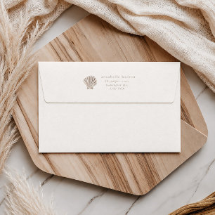 Boho Beach Shell Baby Shower Envelope
