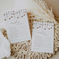 Boho Beach Shell Wishes for Baby Card