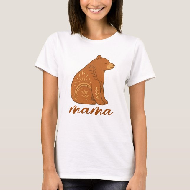  Boho Bear Mama T-Shirt (Front)