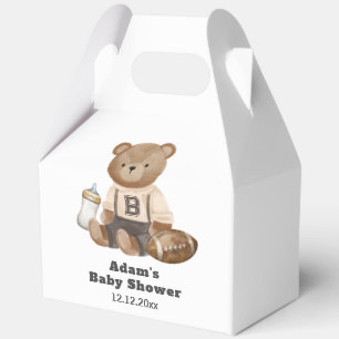 Boho Bearly Wait Football Sport Boy Baby Shower Favor Box
