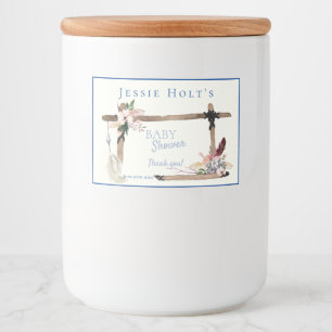 Boho Beautiful Southwestern Baby Shower Food Label