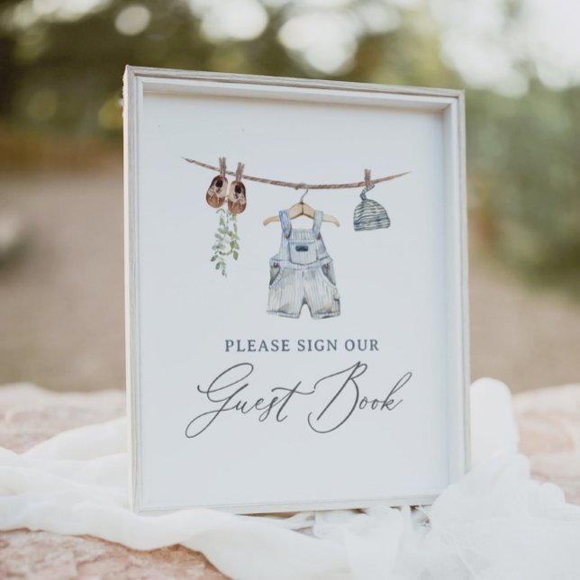 Boho Bébé Vêtements Garçon Baby shower Livre d'or  (Créateur téléchargé)