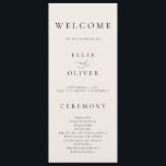 Boho Beige Elegant Minimalist Wedding Program<br><div class="desc">Beautiful boho,  minimalist and classic,  our beige/cream Minimalist Wedding Program will be beautiful for your order of service. Fully customizable with all of your wedding program information.</div>