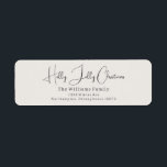 Boho Beige Holly Jolly Christmas Return Address<br><div class="desc">Celebrate the holiday season with this boho beige holly jolly christmas return address label. The unique and editable script gives the design a chic yet elegant touch. Its simple black and beige design embodies a classic and whimsical feel, perfect for the winter season. The minimal bohemian festive designer font adds...</div>