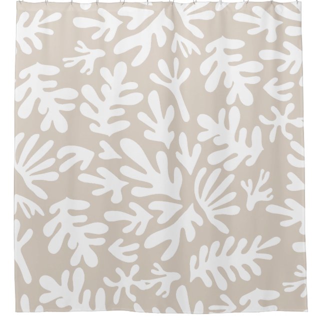 Boho Beige Neutral Botanical Shapes Pattern (Front)