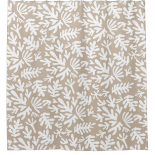 Boho Beige Neutral Botanical Shapes Pattern