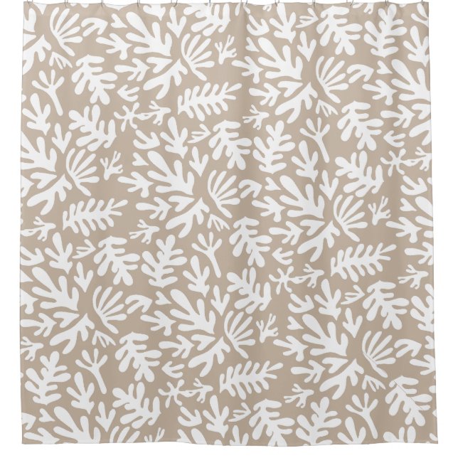 Boho Beige Neutral Botanical Shapes Pattern (Front)