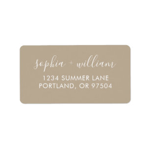 Boho Beige Return Address Labels