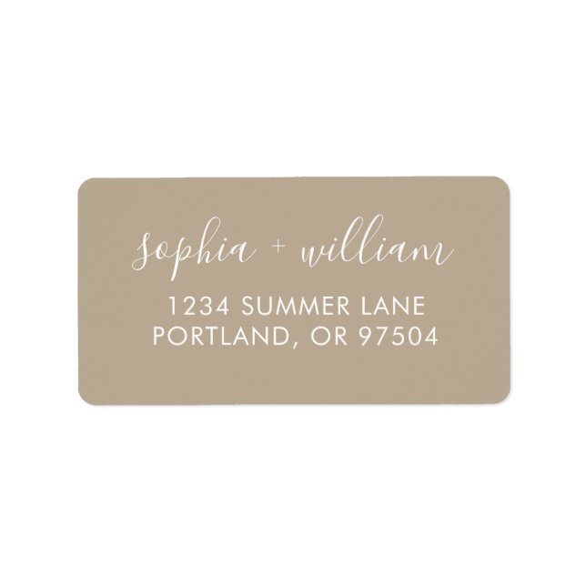 Boho Beige Return Address Labels (Front)