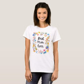 Boho Best Mom Ever Country Wildflowers Mothers Day T-Shirt (Front Full)