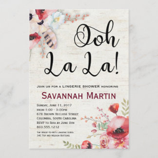 Boho Birch Lingerie Shower Invitation 5x7