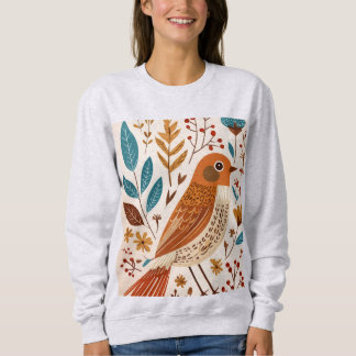 Boho Bird Floral Nature T-Shirt Sweatshirt