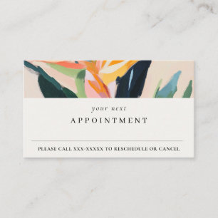 Boho Bird of Paradise Painted Floral Apponitment  Business Card