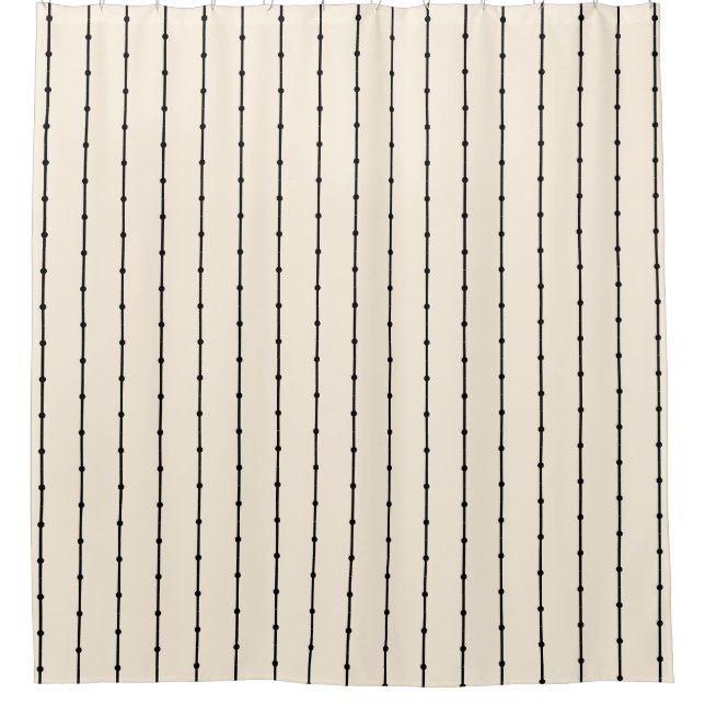 Boho Black and Cream stripes and dots modern (Front)