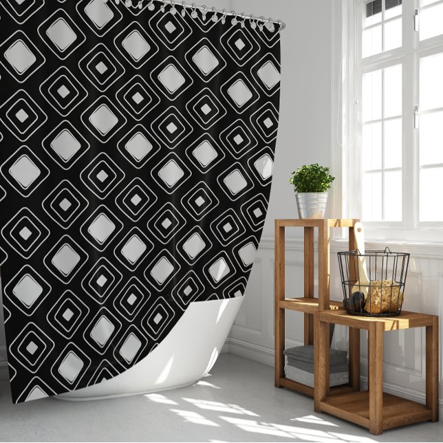 Boho Black Tribal Geometric Aztec Pattern (Boho Black Tribal Geometric Aztec Pattern Shower Curtain)