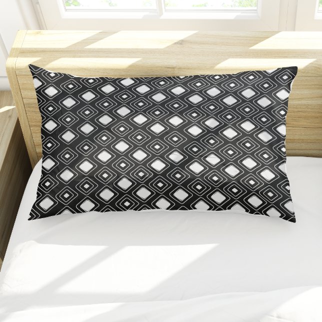 Boho Black Tribal Geometric Aztec Pattern Pillowcase (Boho Black Tribal Geometric Aztec Pattern Pillow Case)