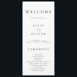 Boho Black & White Elegant Minimalist Wedding Program<br><div class="desc">Beautiful boho,  minimalist and classic,  our Black and White Minimalist Wedding Program will be beautiful for your order of service. Fully customizable with all of your wedding program information.</div>