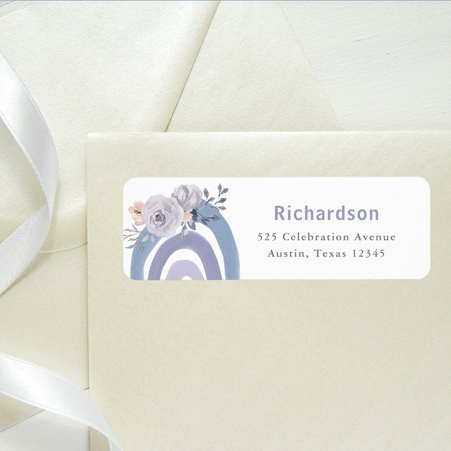 Boho bleu et pourpre | Arc en ciel (Créateur téléchargé)