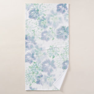 Boho bleu Fleurs florales Motif de teinture à tart