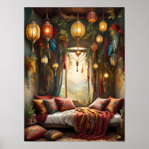 Boho Bliss – Aesthetic Bohemian Bedroom Poster