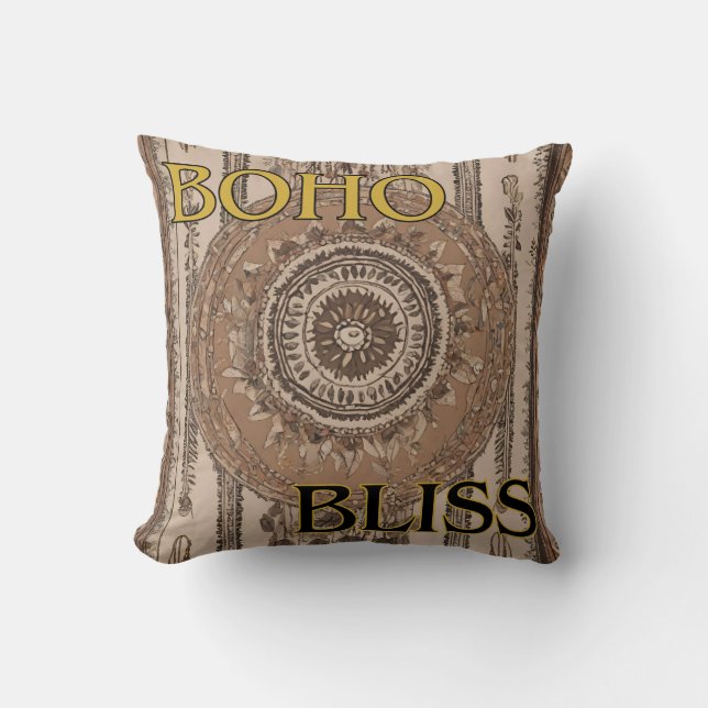Boho Bliss Collection Throw Pillow (Front)