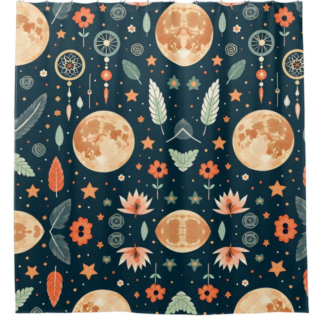 "Boho Bliss Shower Curtain  (Front)