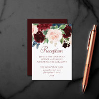Boho Bloom | Elegant Marsala Red Floral Gold Frame