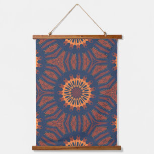 Boho Bloom Mandala Pattern Hanging Tapestry