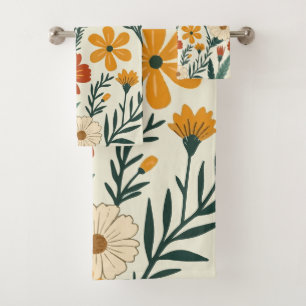 Boho Blooming Bath Towel Set