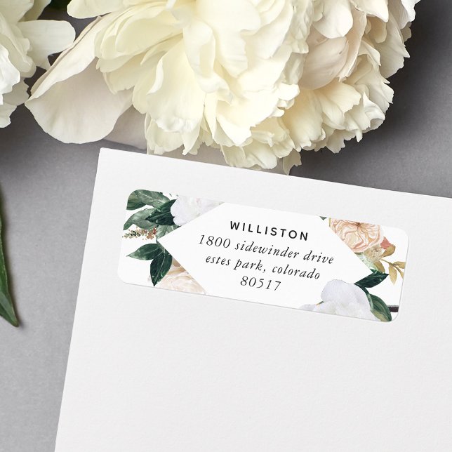 Boho Blooms Aquarelle Florale Adresse de retour (Créateur téléchargé)