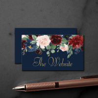 Boho Blooms | Dark Rustic Navy and Red Website