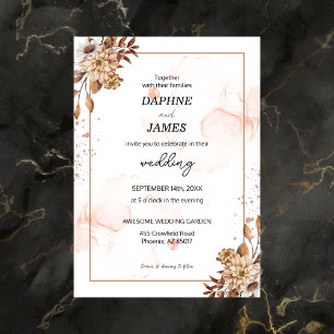 Boho Blooms : Faire-part de mariage Floral Moderne
