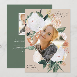 Boho Blooms Faire-part d'obtention d'une licence
