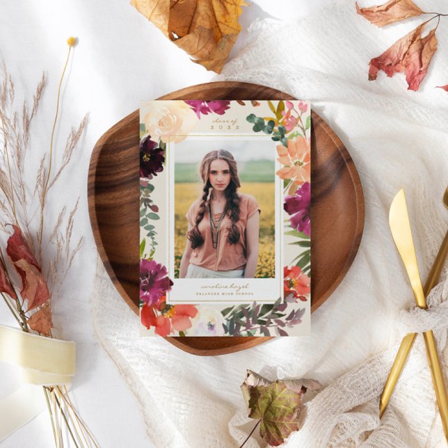 Boho Blooms | Faire-part photo 2024 (Créateur téléchargé)