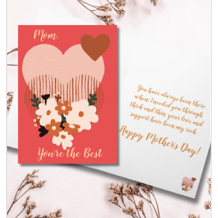 Boho Blooms for Mom A Heartfelt Mother's Day Holiday Card