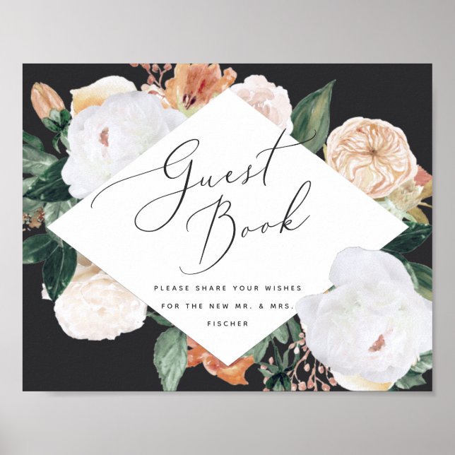Boho Blooms Mariage Livre d'or (Devant)