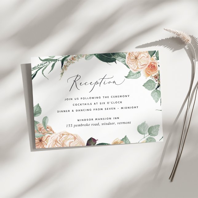 Boho Blooms Mariage Réception Carte Boîtier (Créateur téléchargé)