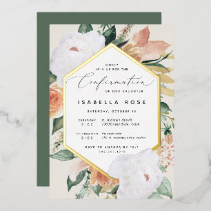 Boho Blooms Modern Floral Confirmation