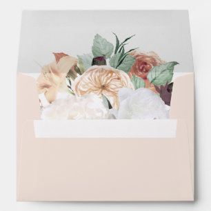 Boho Blooms Pre-Printed Return Address Envelope