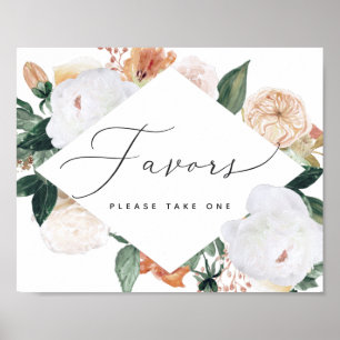 Boho Blooms Wedding Favor Sign