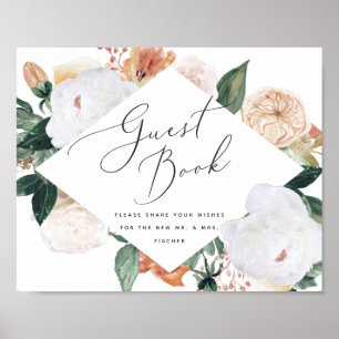 Boho Blooms Wedding Guestbook Sign