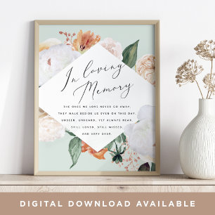 Boho Blooms Wedding Memorial Sign