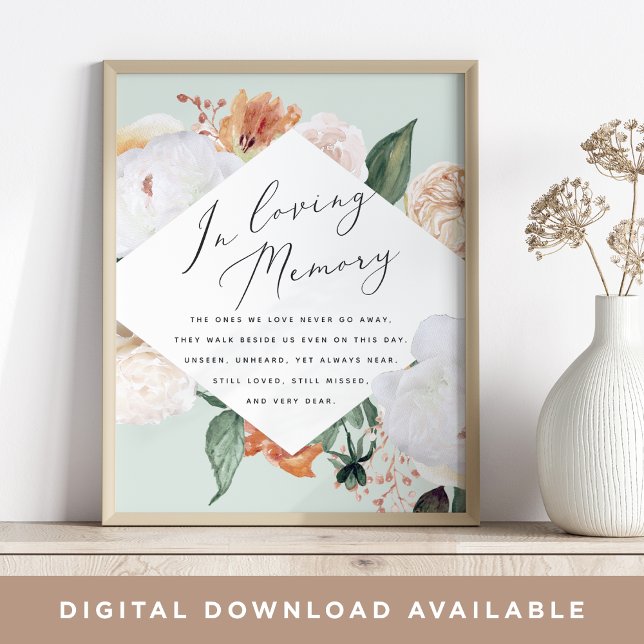 Boho Blooms Wedding Memorial Sign (Creator Uploaded)