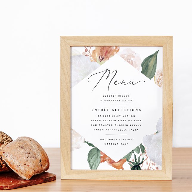 Boho Blooms Wedding Menu Sign (Creator Uploaded)