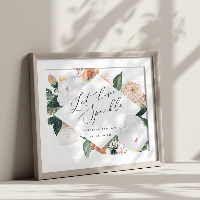 Boho Blooms Wedding Sparkler Sendoff Sign (Creator Uploaded)